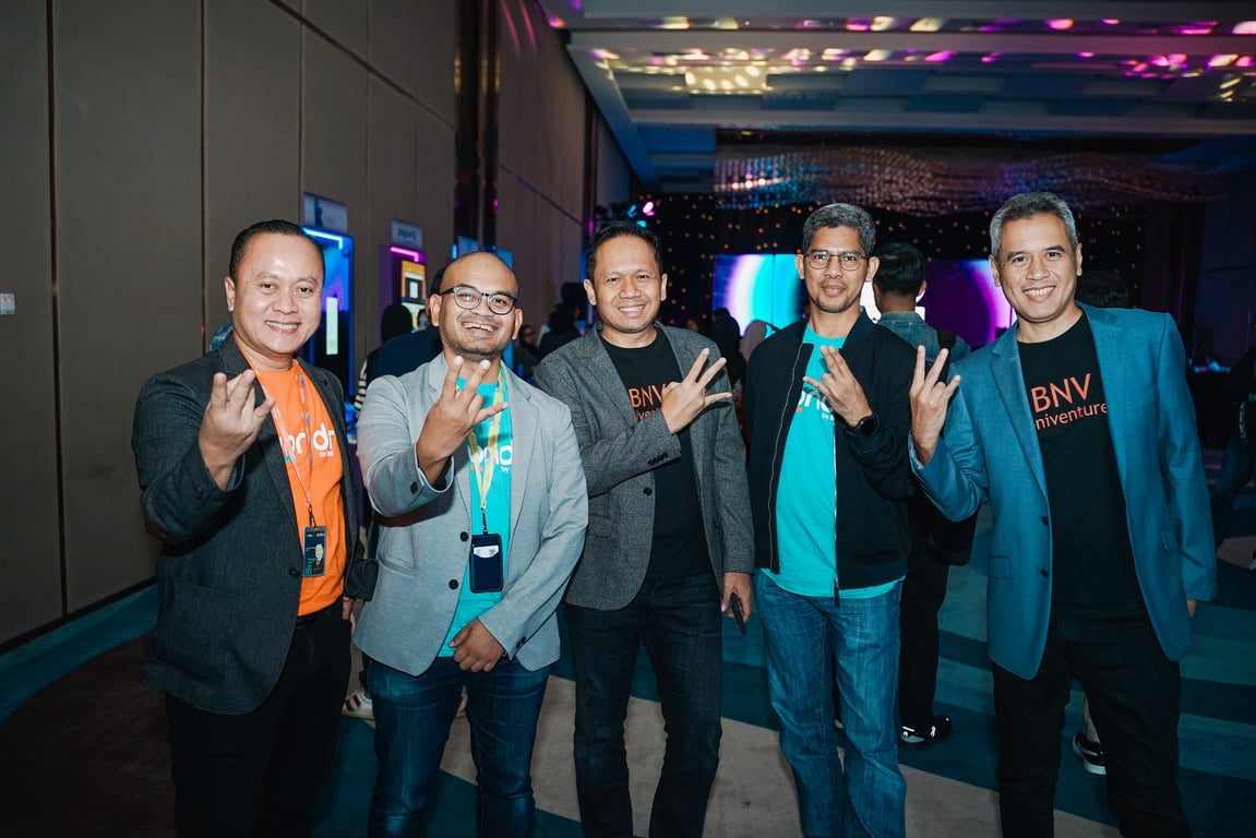 Dari kiri ke kanan: Juanido Kholis (Dept. Head Divisi DNS), Fajar Fitrianto (PM KEK Sanur), Lugas Prancafitri (CFO BNI Ventures), Aulia Gislir (Dept. Head Divisi PFA), dan Eddi Danusaputro (CEO BNI Ventures).