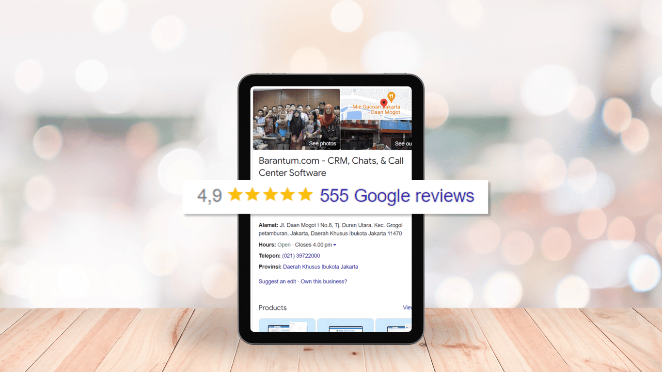 (Barantum.com, Salah Satu Vendor CRM Terbaik dan Dengan Ulasan Bintang 5 Terbanyak di Indonesia)