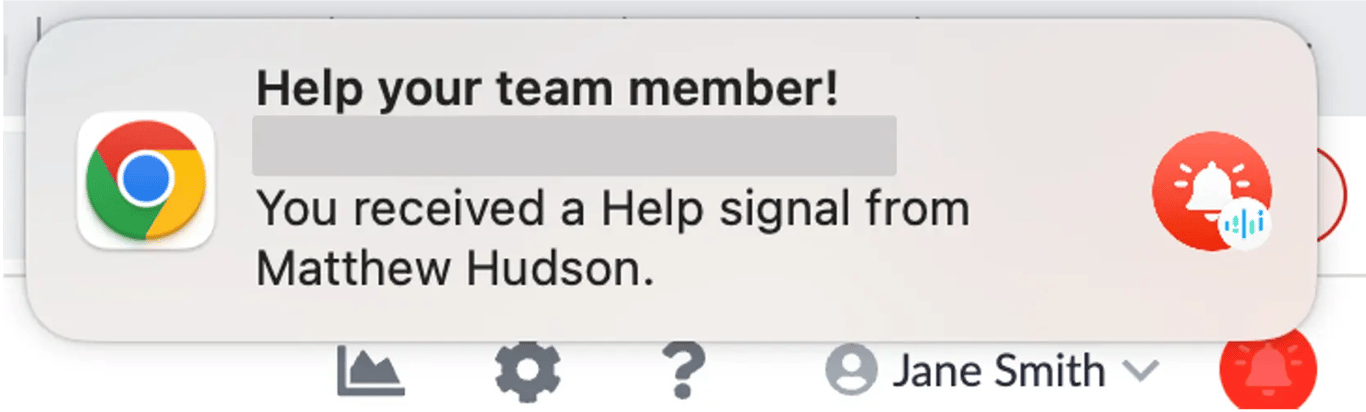 Ilustrasi notifikasi Help Sign di browser Chrome
