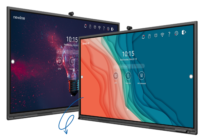 Layar digital interaktif modern untuk pendidikan dan produktivitas.