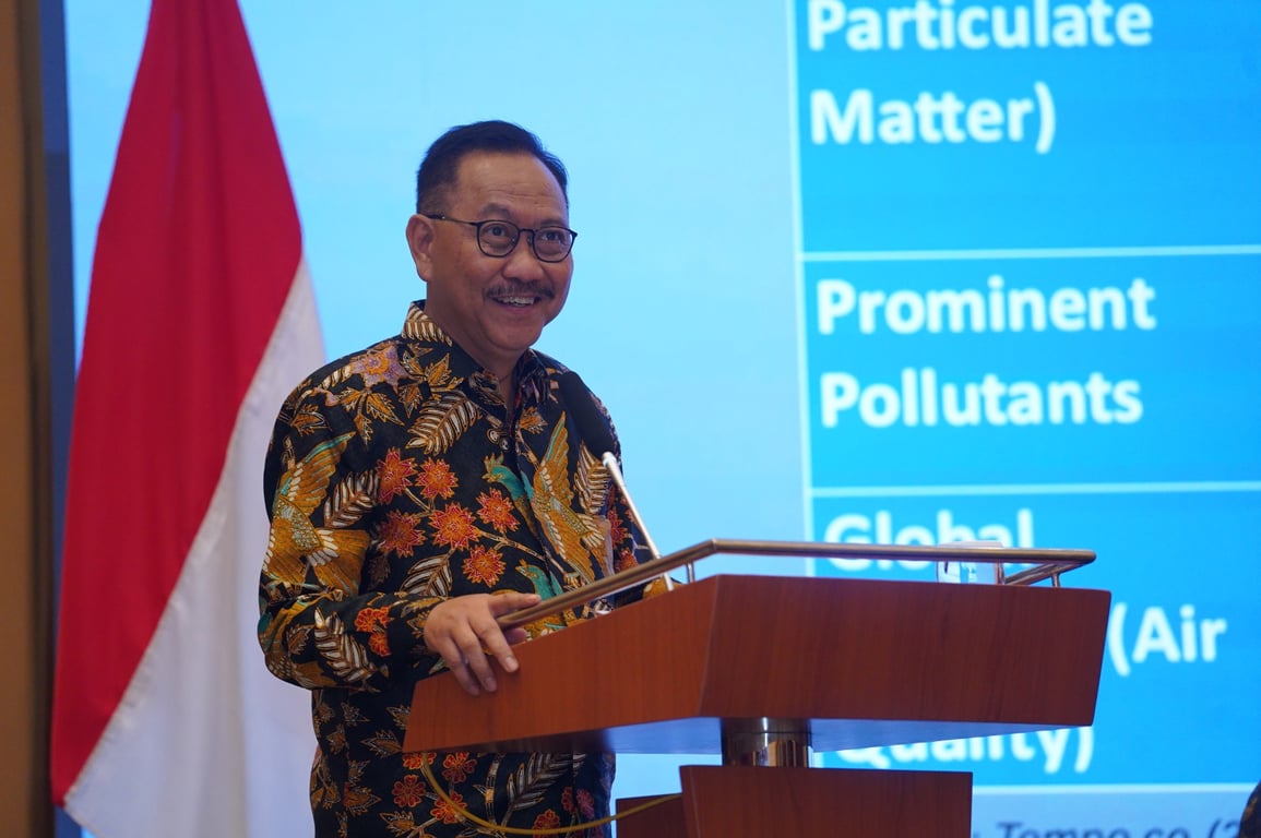 Bambang Susantono, Mantan Wakil Presiden ADB, saat memberikan pemaparannya di acara India-Indonesia Investment Synergy Forum: Bridging the Future di Jakarta (6/12/2024).