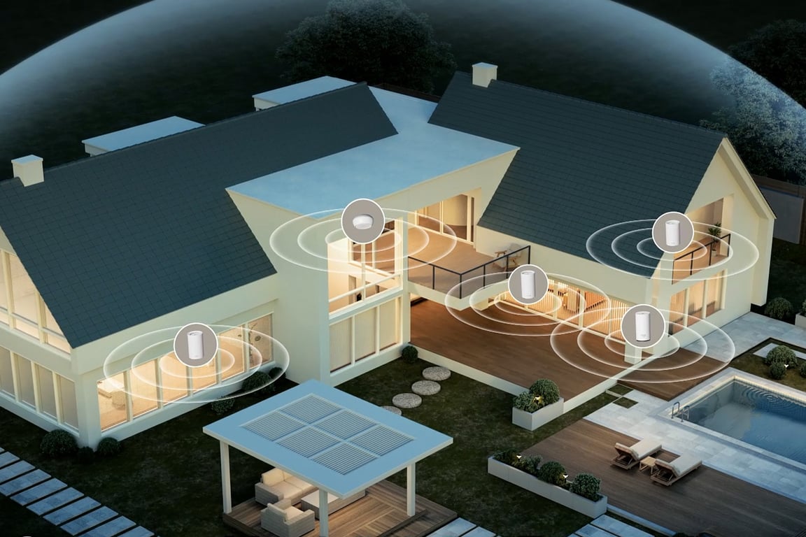 Ilustrasi Mesh WiFi