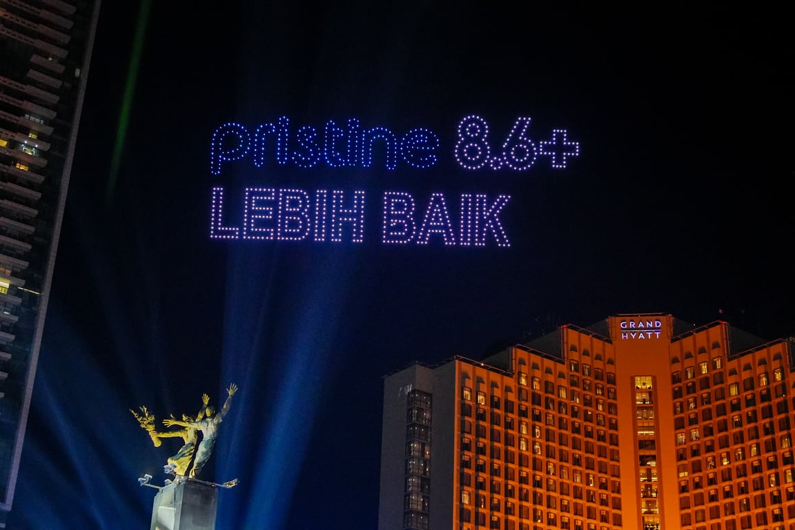 Pristine8.6+ hadir sebagai bagian dari perayaan spektakuler Malam Tahun Baru 2025 di Bundaran HI, Jakarta dengan mengusung kampanye #2025MulaiLebihBaik.  