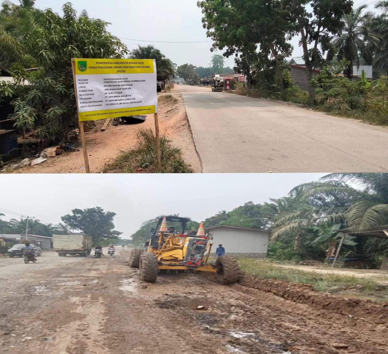 Pemerintah Kabupaten Rokan Hilir resmi memulai pembangunan jalan rigid beton di wilayah tersebut, dengan anggaran sebesar Rp.26 miliar.