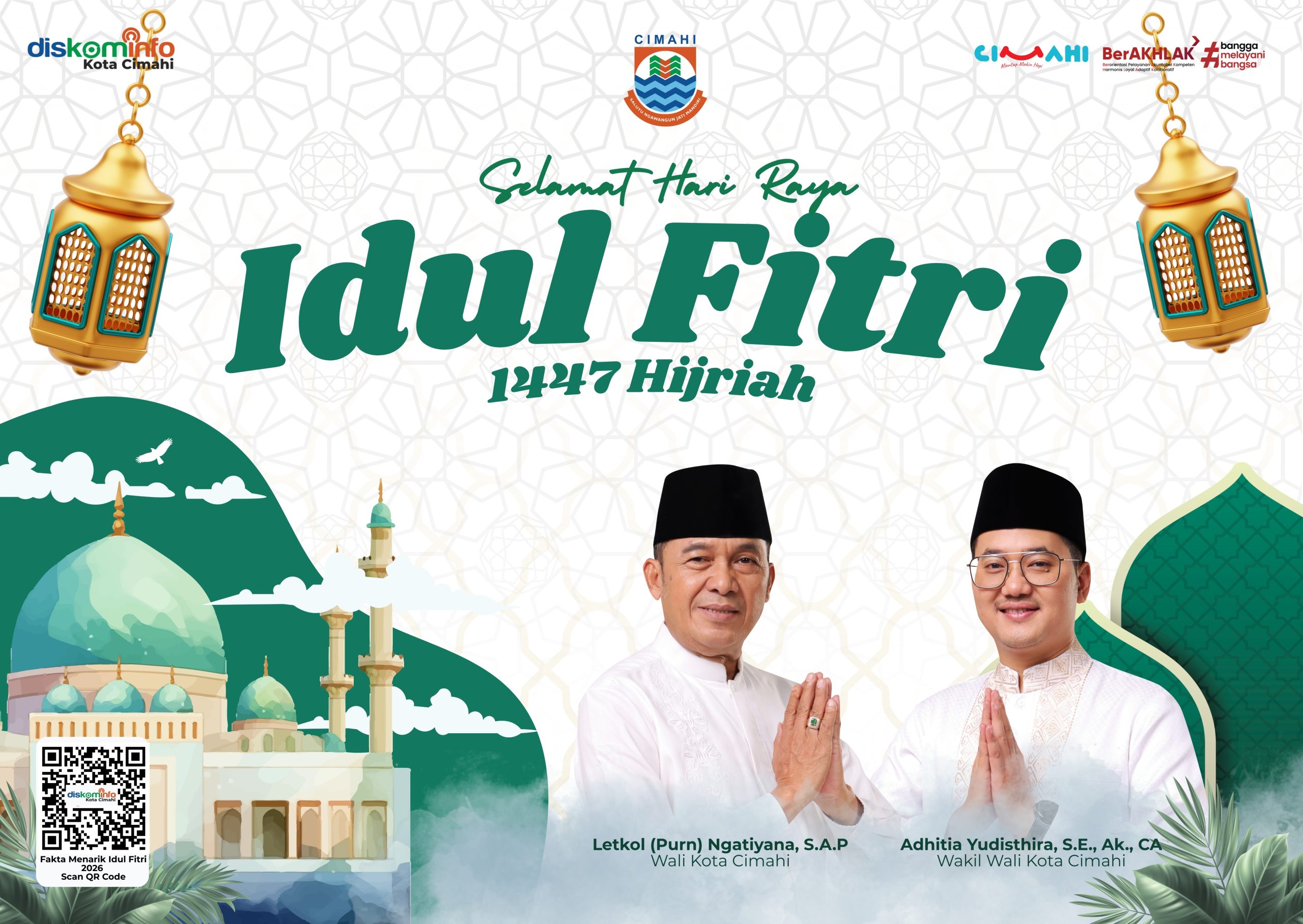 Desain Ucapan Selamat Hari Raya Idul Fitri 1447 Hijriah Pemerintah Kota Cimahi (1)