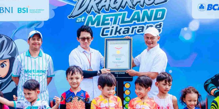 Metland Cikarang Kembali Raih Rekor MURI melalui Dragrace Pushbike dengan Peserta Anak Terbanyak